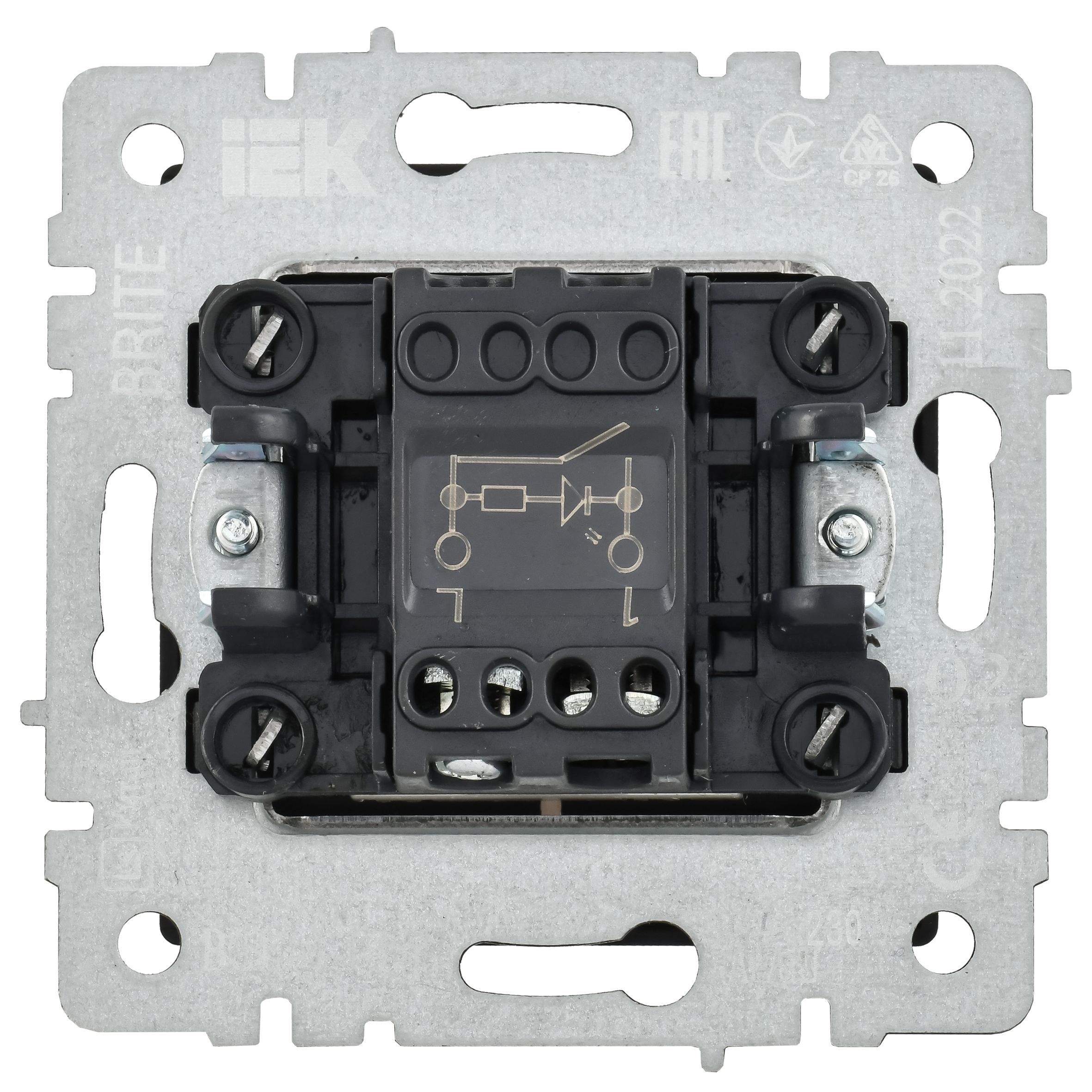             Индикациялы 1-пернелі ажыратқыш 10A ВС10-1-1-БрШ шампан BRITE ИЭК    