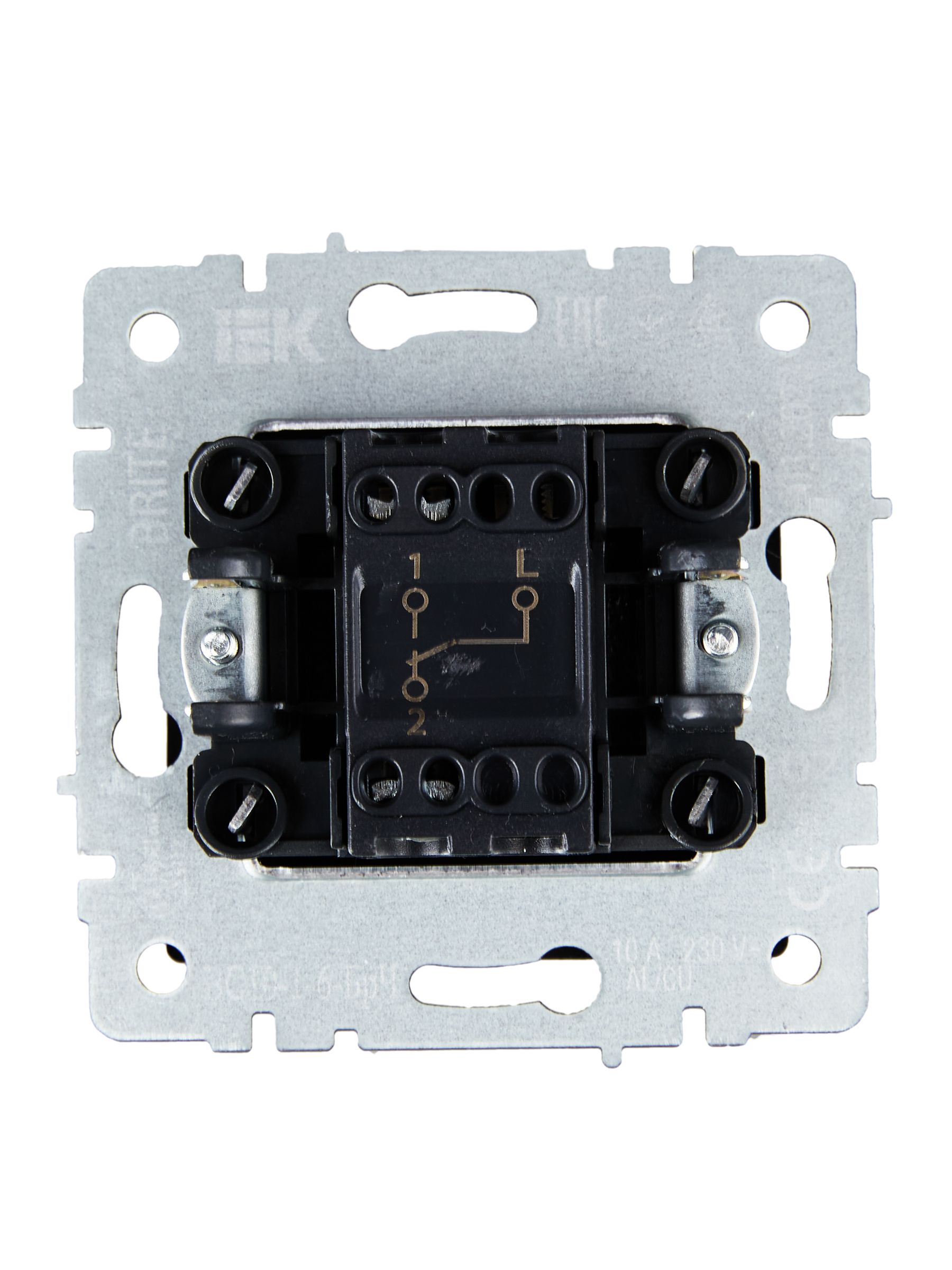             1-пернелі ажыратқыш, өтпелі 10A ВС10-1-6-БрЧ қара BRITE ИЭК    