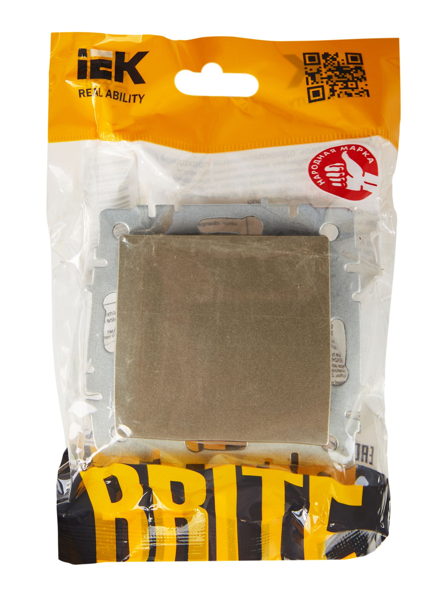             1-пернелі ажыратқыш, өтпелі 10A ВС10-1-6-БрШ шампан BRITE ИЭК    