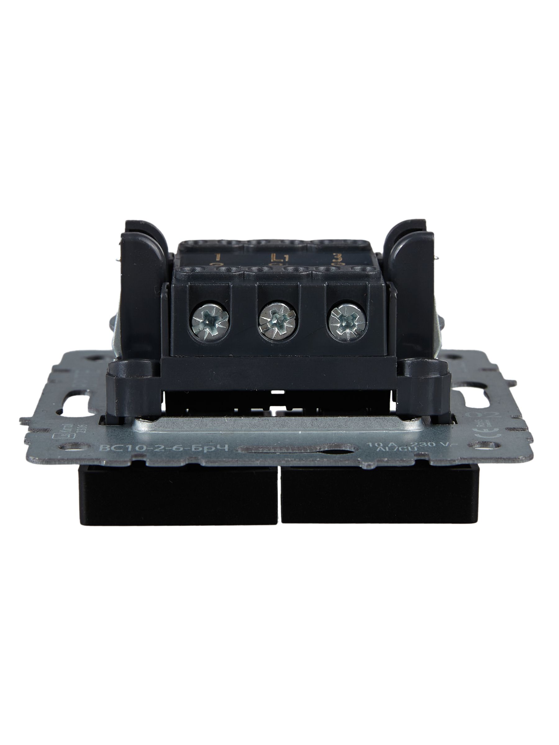             2-пернелі ажыратқыш, өтпелі 10A ВС10-2-6-БрЧ қара BRITE ИЭК    