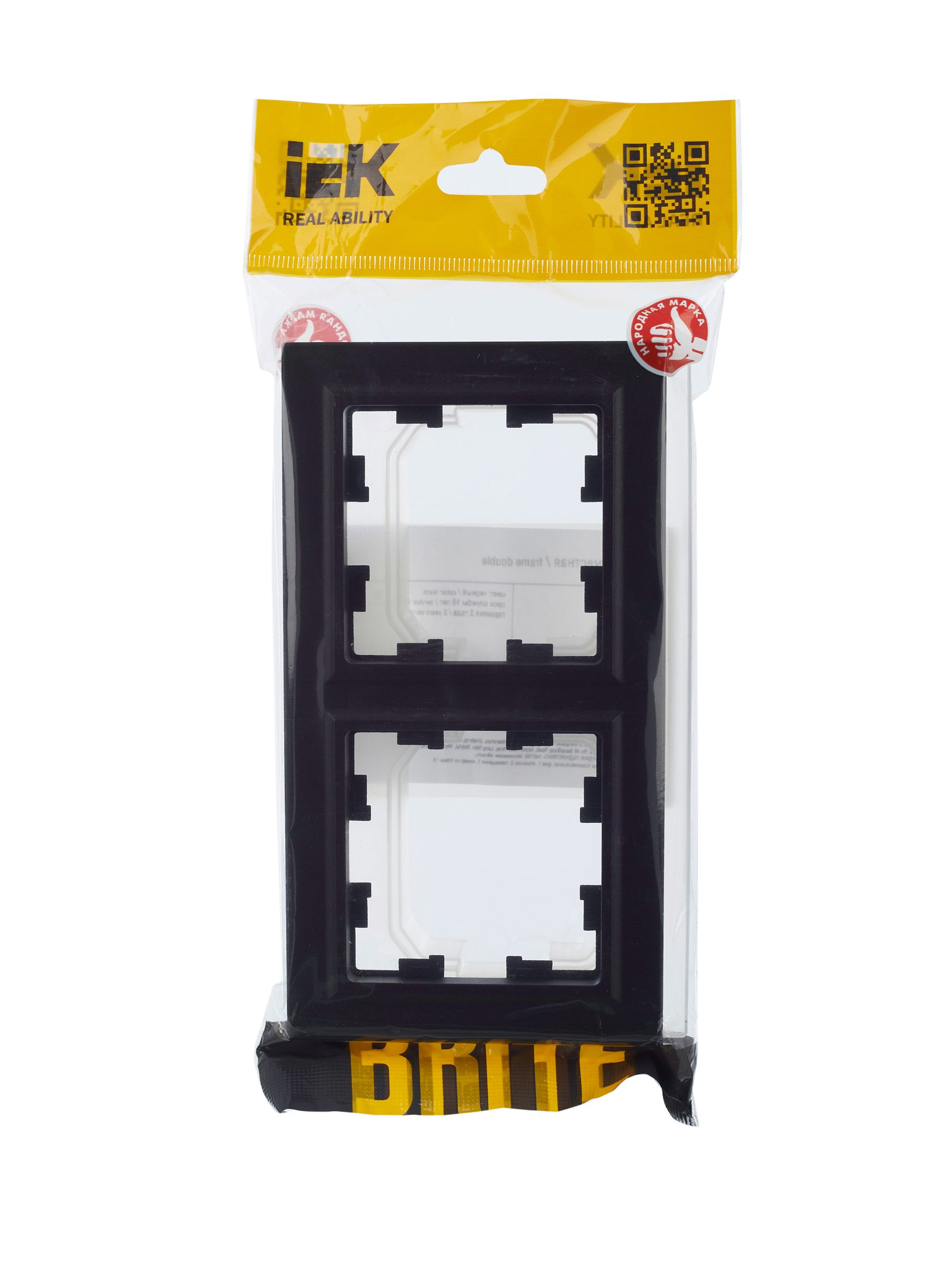             BRITE 2 постқа арналған жақтау IP44 РУ-2-БрЧ-44 қара ИЭК    