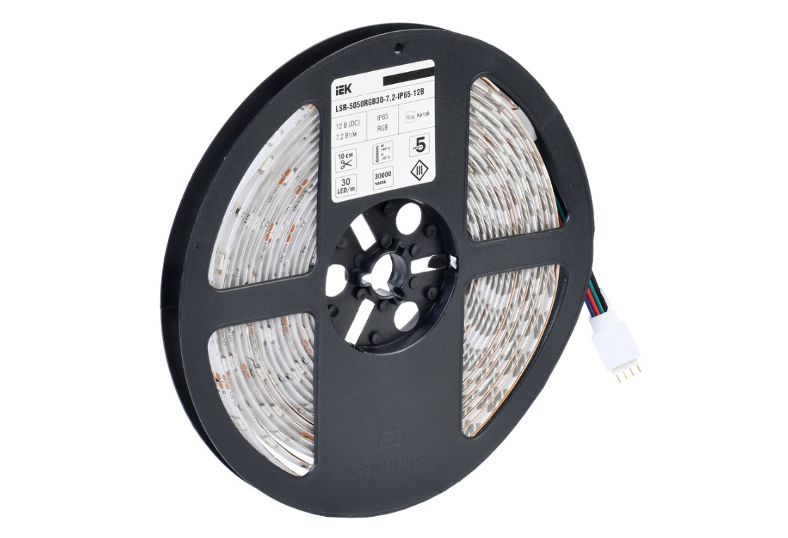 LED таспасы 5м LSR-5050RGB30-7,2-IP65-12В ИЕК
