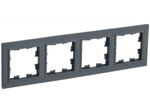 BRITE Рамка 4-местная РУ-4-БрГ графит ИЭК