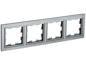 BRITE Рамка 4-местная РУ-4-БрС сталь ИЭК