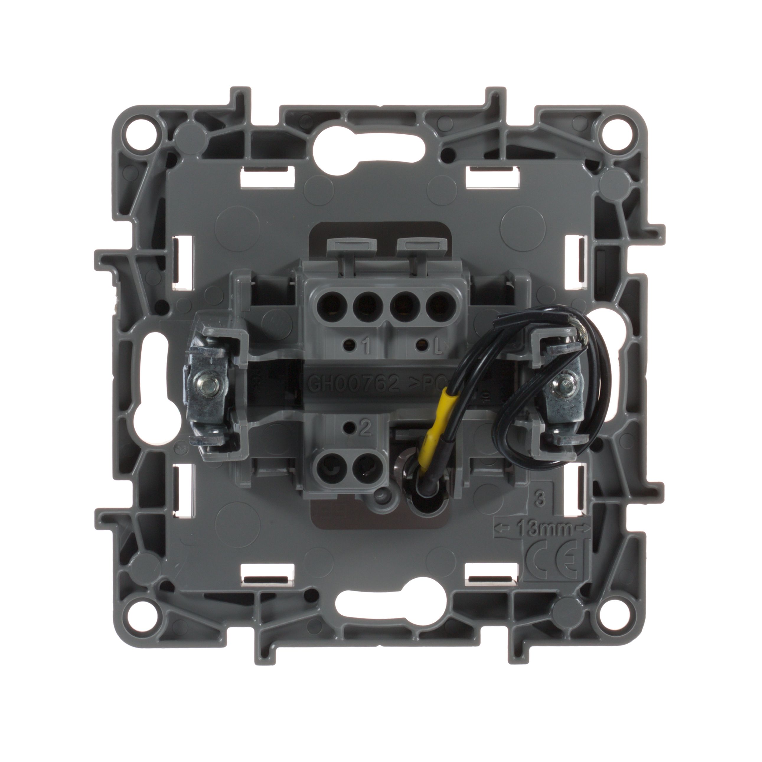             Ажыратқыш 1-пернелі көмескі жарығымен 10АХ винтовые ақ /672203/    