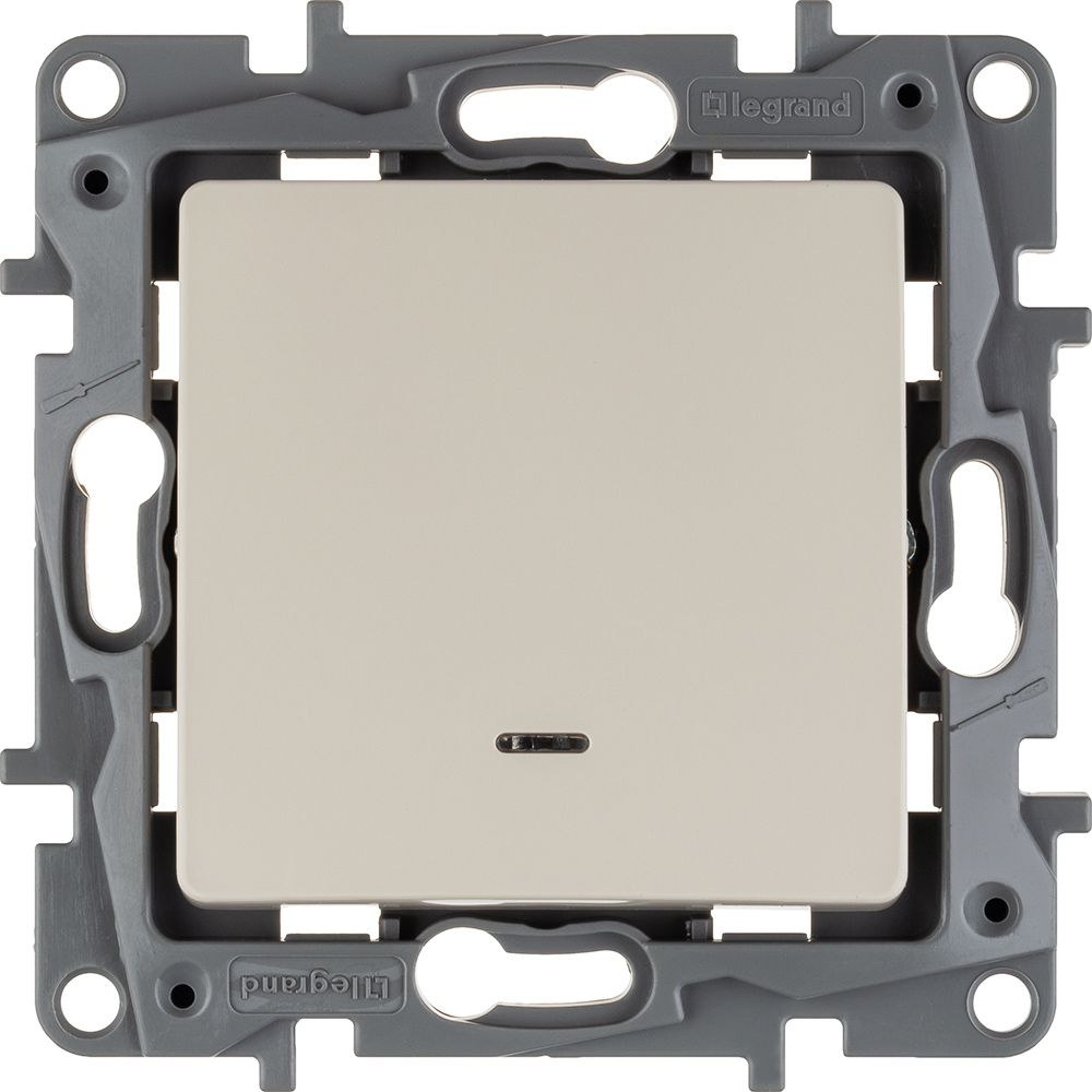             Ажыратқыш 1-пернелі көмескі жарығымен 10АХ винтовые сұр /672303/    