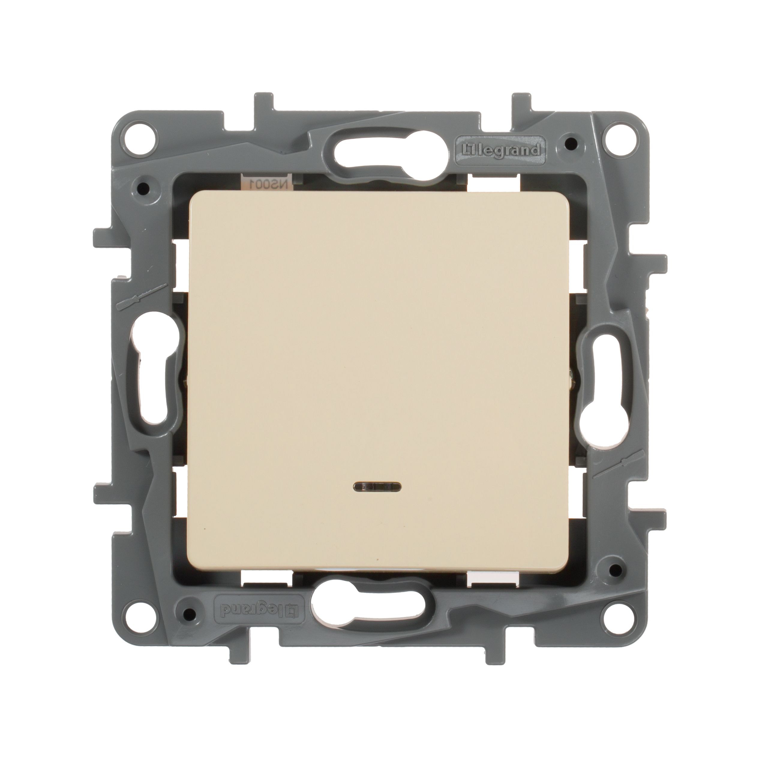             Ажыратқыш 1-пернелі көмескі жарығымен 10АХ винтовые сұр /672303/    