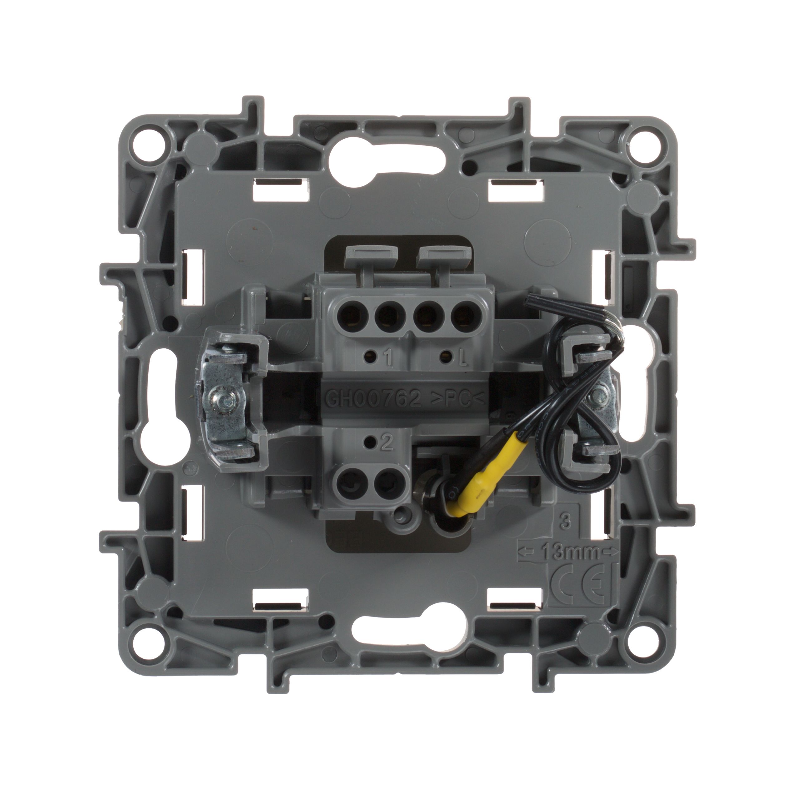             Ажыратқыш 1-пернелі көмескі жарығымен 10АХ винтовые сұр /672303/    
