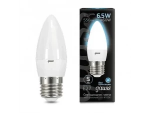 Лампа Gauss Свеча 6.5W 550lm 4100K E27 LED 1/10/100