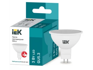 Лампа светодиодная ECO MR16 софит 3Вт 230В 4000К GU5.3 IEK