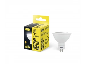 Лампа светодиодная ECO MR16 софит 7Вт 230В 3000К GU5.3 IEK
