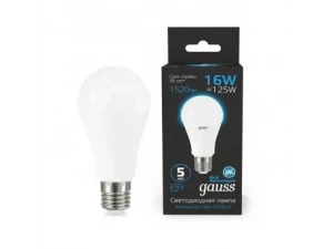 Лампа Gauss A60 16W 1520lm 6500K E27 LED 1/10/50