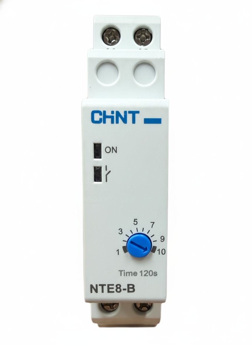             Уақыт релесі NTE8-120B (уақыт кідірісі) 12-120с,1HO, AC230V (CHINT) 258459    