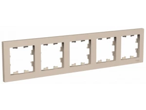 Рамка 5-постов универсальная, Песочный /ATN001205/