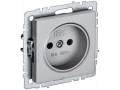             BRITE 1 ұялы жерлендірусіз перделері жоқ  розетка 10А РС10-1-0-БрА алюминий ИЭК    