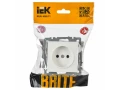             BRITE 1 ұялы жерлендірусіз перделері жоқ  розетка 10А РС10-1-0-БрБ ақ ИЭК    