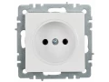             BRITE 1 ұялы жерлендірусіз перделері жоқ  розетка 10А РС10-1-0-БрБ ақ ИЭК    