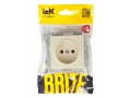             BRITE 1 ұялы жерлендірусіз перделері жоқ  розетка 10А РС10-1-0-БрКр сарғыш ИЭК    