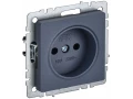             BRITE 1 ұялы жерлендірусіз перделері жоқ  розетка 10А РС10-1-0-БрМ маренго ИЭК    