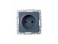            BRITE 1 ұялы жерлендірусіз перделері жоқ  розетка 10А РС10-1-0-БрМ маренго ИЭК    