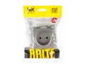             BRITE 1 ұялы жерлендірусіз перделері жоқ  розетка 10А РС10-1-0-БрС болат ИЭК    