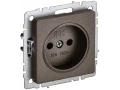             BRITE 1 ұялы жерлендірусіз перделері жоқ  розетка 10А РС10-1-0-БрТБ қара қола ИЭК    