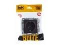             BRITE 1 ұялы жерлендірумен перделері бар розетка 16А РС14-1-0-БрТБ қара қола ИЭК    