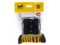             BRITE 1 ұялы жерлендірумен перделері бар розетка 16А РС14-1-0-БрЧ қара ИЭК    