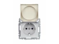             BRITE 1 ұялы жерлендірумен қақпақ мен перделері бар розетка 16А IP20 РСбш10-3-БрА алюминий ИЭК    