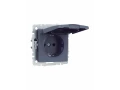             BRITE 1 ұялы жерлендірумен қақпақ мен перделері бар розетка 16А IP20 РСбш10-3-БрМ маренго ИЭК    