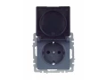             BRITE 1 ұялы жерлендірумен қақпақ мен перделері бар розетка 16А IP20 РСбш10-3-БрМ маренго ИЭК    