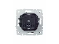             BRITE 1 ұялы жерлендірумен қақпақ мен перделері бар розетка 16А IP20 РСбш10-3-БрС болат ИЭК    
