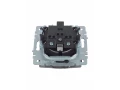             BRITE 1 ұялы жерлендірумен қақпақ мен перделері бар розетка 16А IP20 РСбш10-3-БрС болат ИЭК    