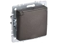            BRITE 1 ұялы жерлендірумен қақпақ мен перделері бар розетка 16А IP20 РСбш10-3-БрТБ қара қола ИЭК    