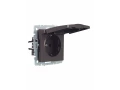             BRITE 1 ұялы жерлендірумен қақпақ мен перделері бар розетка 16А IP20 РСбш10-3-БрТБ қара қола ИЭК    