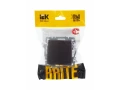             BRITE 1 ұялы жерлендірумен қақпақ мен перделері бар розетка 16А IP20 РСбш10-3-БрТБ қара қола ИЭК    