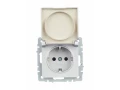             BRITE 1 ұялы жерлендірумен қақпақ мен перделері бар розетка 16А IP44 РСбш10-3-44-БрА алюминий ИЭК    