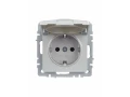             BRITE 1 ұялы жерлендірумен қақпақ мен перделері бар розетка 16А IP44 РСбш10-3-44-БрА алюминий ИЭК    