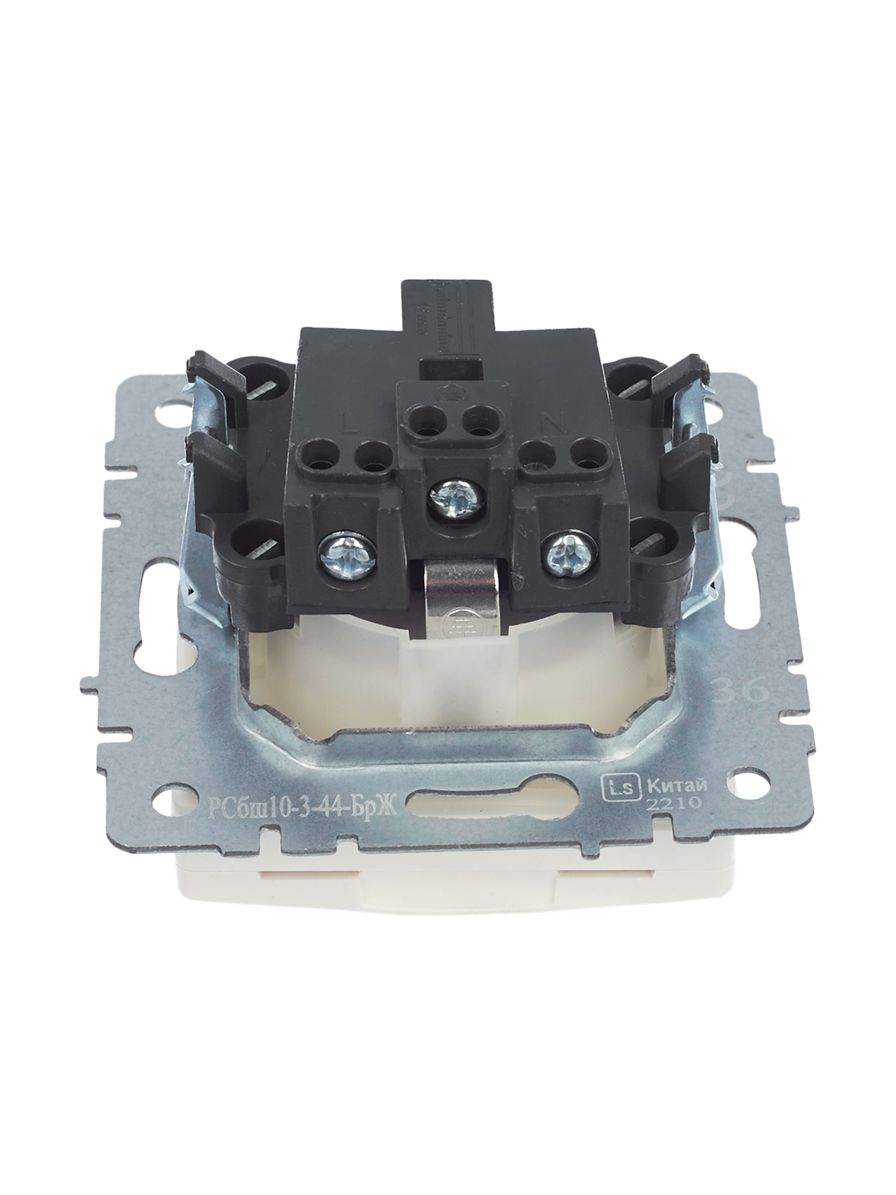             BRITE 1 ұялы жерлендірумен қақпақ мен перделері бар розетка 16А IP44 РСбш10-3-44-БрЖ інжу    