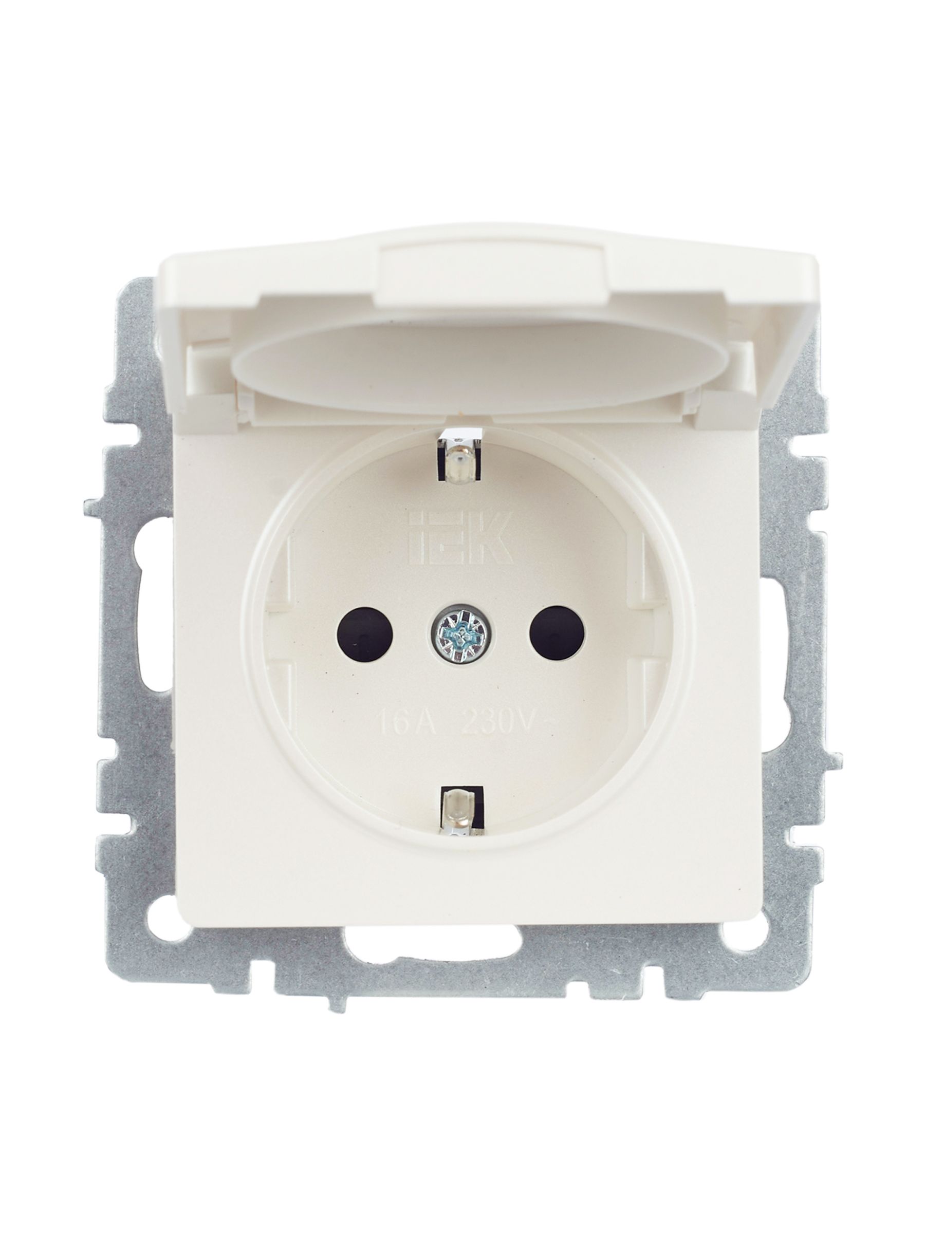             BRITE 1 ұялы жерлендірумен қақпақ мен перделері бар розетка 16А IP44 РСбш10-3-44-БрЖ інжу    