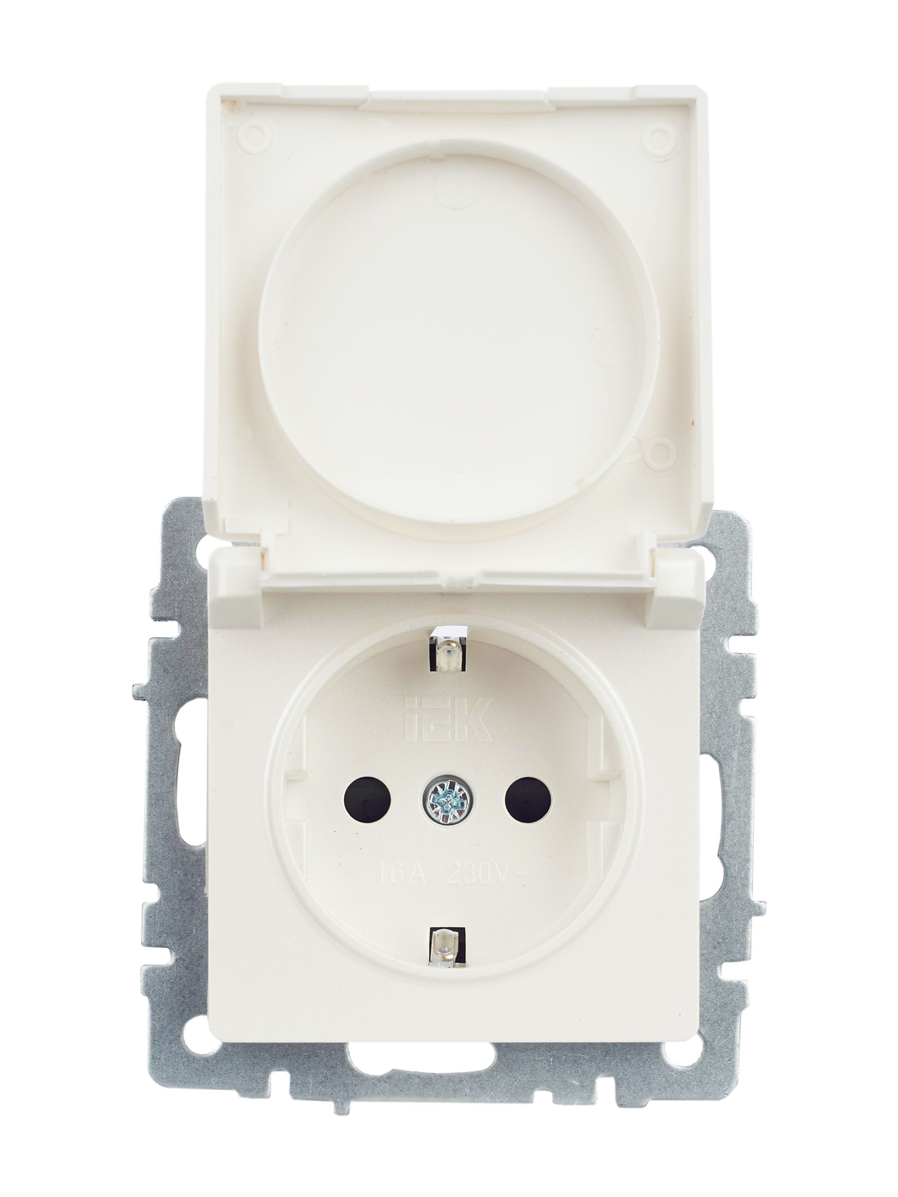             BRITE 1 ұялы жерлендірумен қақпақ мен перделері бар розетка 16А IP44 РСбш10-3-44-БрЖ інжу    