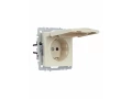             BRITE 1 ұялы жерлендірумен қақпақ мен перделері бар розетка 16А IP44 РСбш10-3-44-БрКр сарғыш ИЭК    
