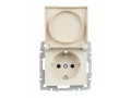             BRITE 1 ұялы жерлендірумен қақпақ мен перделері бар розетка 16А IP44 РСбш10-3-44-БрКр сарғыш ИЭК    