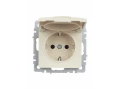             BRITE 1 ұялы жерлендірумен қақпақ мен перделері бар розетка 16А IP44 РСбш10-3-44-БрКр сарғыш ИЭК    