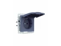             BRITE 1 ұялы жерлендірумен қақпақ мен перделері бар розетка 16А IP44 РСбш10-3-44-БрМ маренго ИЭК    
