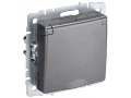             BRITE 1 ұялы жерлендірумен қақпақ мен перделері бар розетка 16А IP44 РСбш10-3-44-БрС болат    