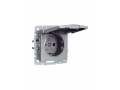            BRITE 1 ұялы жерлендірумен қақпақ мен перделері бар розетка 16А IP44 РСбш10-3-44-БрС болат    