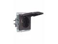             BRITE 1 ұялы жерлендірумен қақпақ мен перделері бар розетка 16А IP44 РСбш10-3-44-БрТБ қара қола ИЭК    