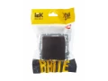             BRITE 1 ұялы жерлендірумен қақпақ мен перделері бар розетка 16А IP44 РСбш10-3-44-БрТБ қара қола ИЭК    