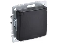             BRITE 1 ұялы жерлендірумен қақпақ мен перделері бар розетка 16А IP44 РСбш10-3-44-БрЧ қара ИЭК    